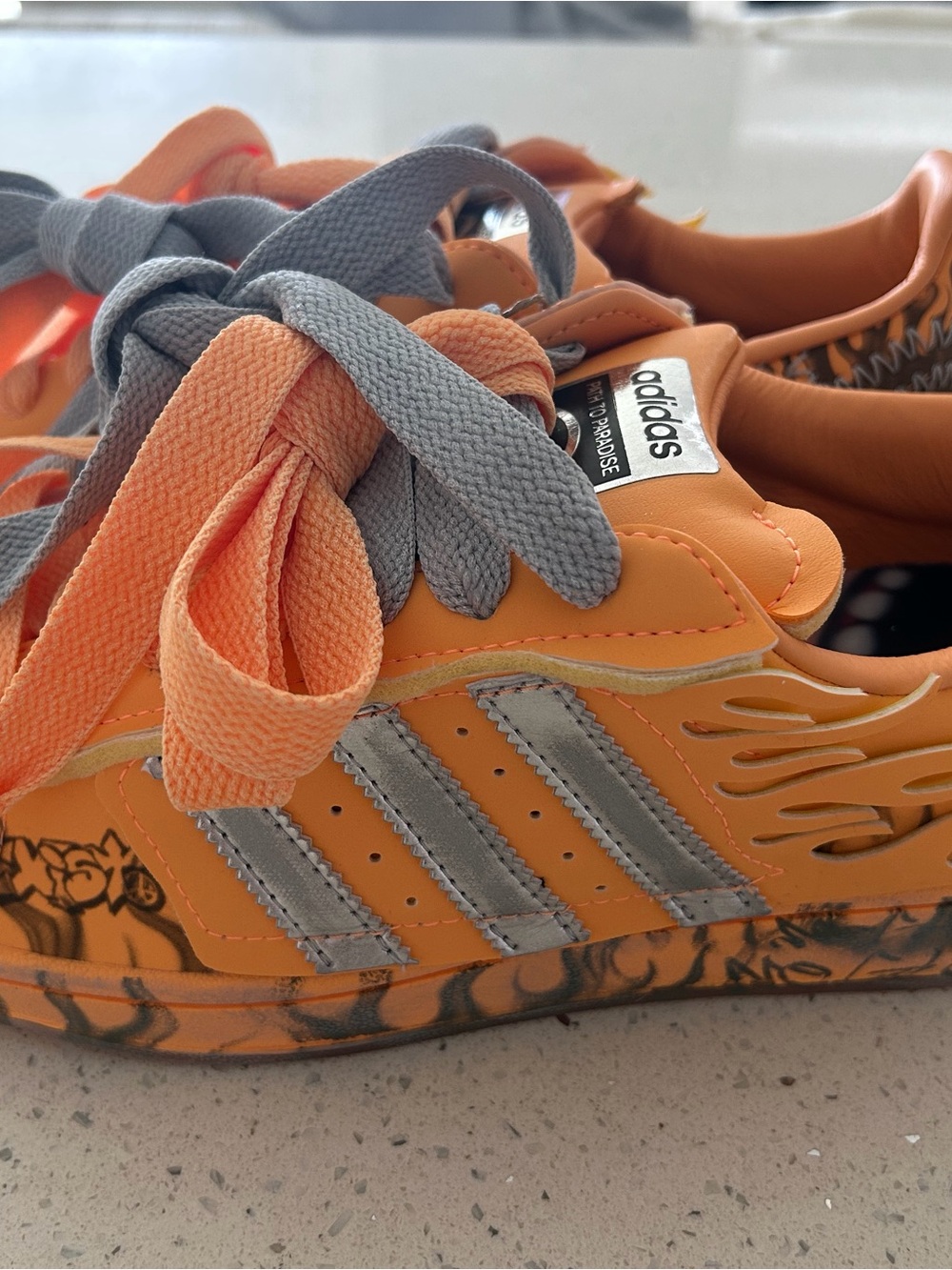 ADIDAS X HELLSTAR SUPERSTAR "CREAMSICLE" NWT US M7/W6 - Picture 5 of 13